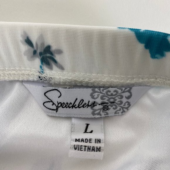 White & Blue Floral Bubble Dress - Picture 5 of 5